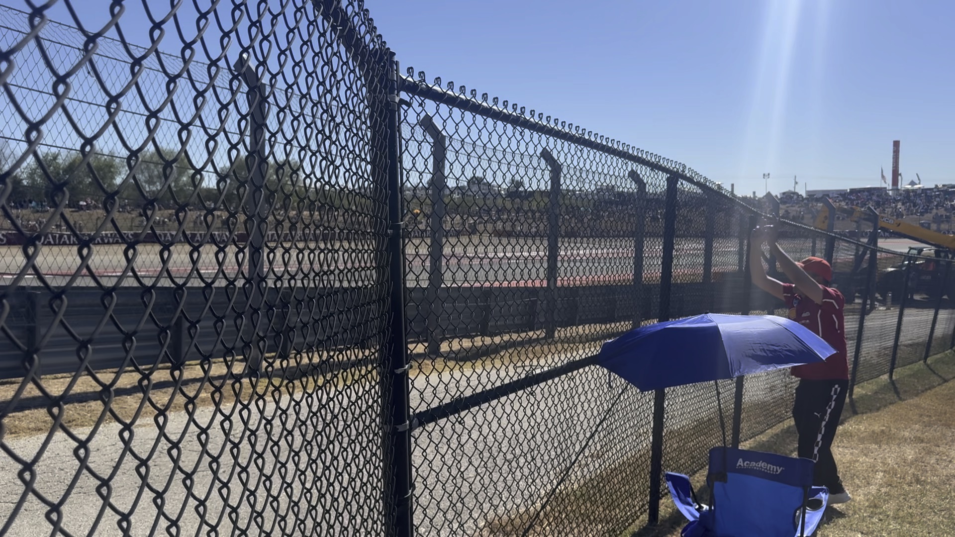 Chain link temporary fence panels on a construction site in Henderson